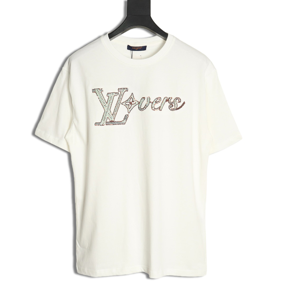 Louis Vuitton embroidered lettering short-sleeved T-shirt
