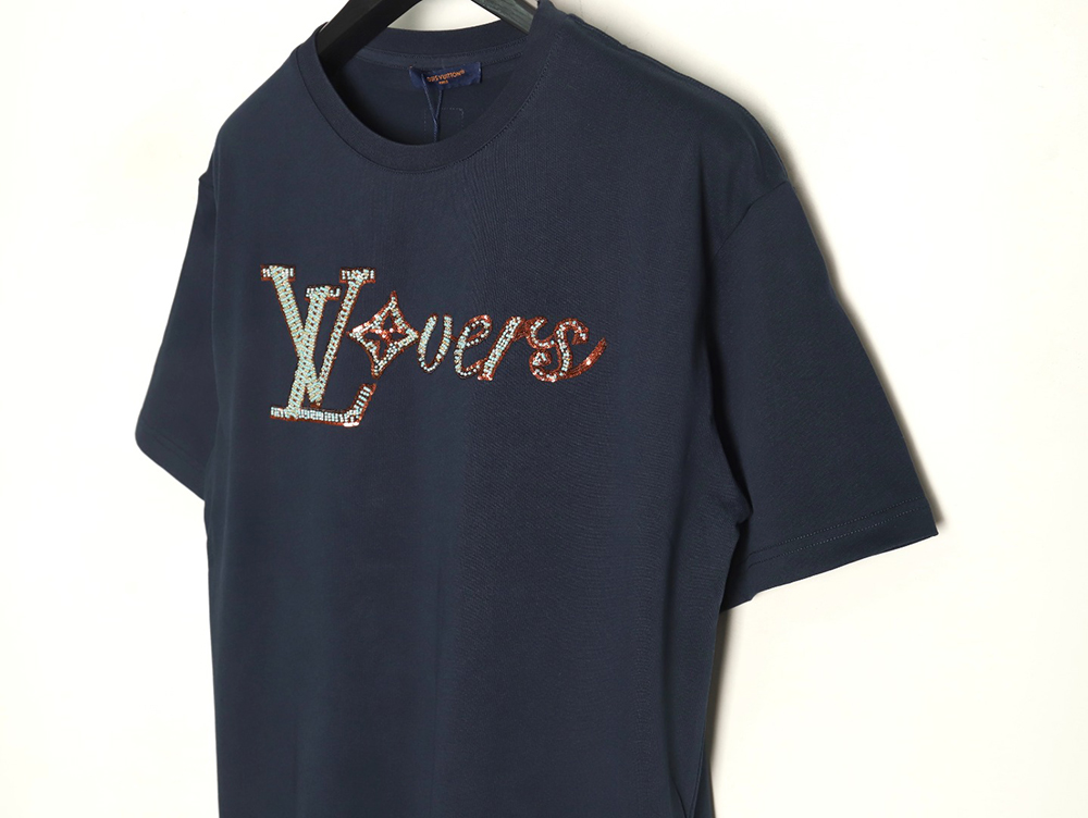 Louis Vuitton embroidered lettering short-sleeved T-shirt TSK1