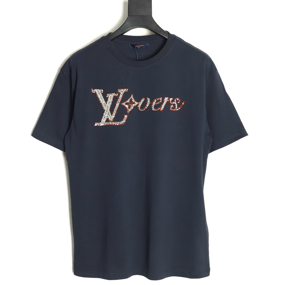 Louis Vuitton embroidered lettering short-sleeved T-shirt TSK1