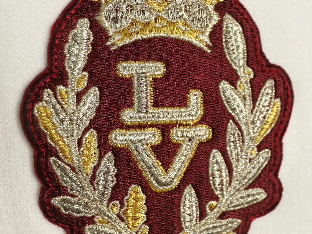 Louis Vuitton badge contrast lettering embroidered knitted vest