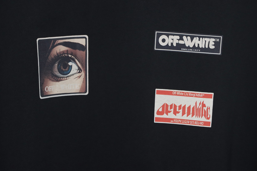 Off-White eye letter logo short-sleeved T-shirt