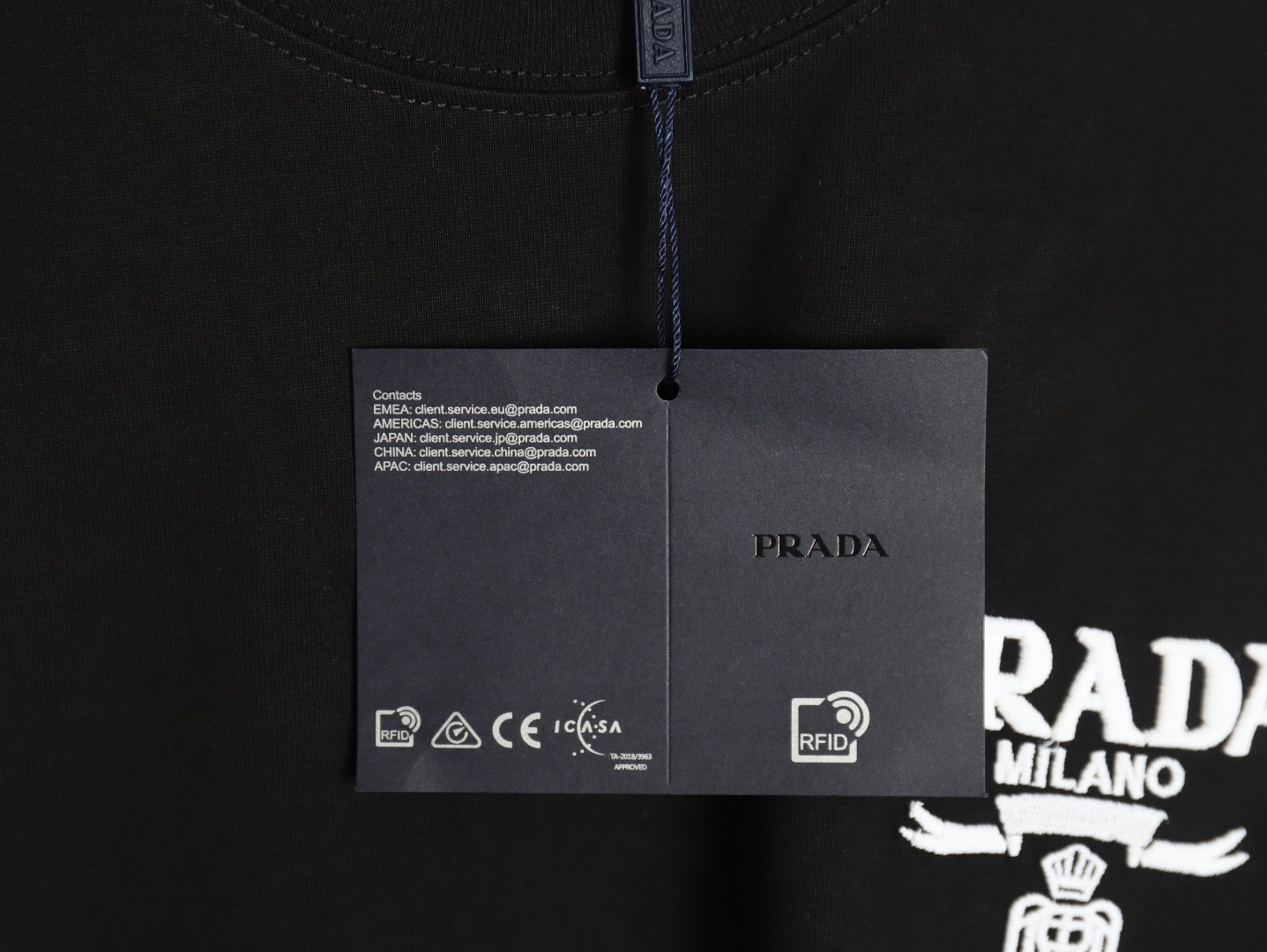 Prada chest small logo short sleeves TSK1