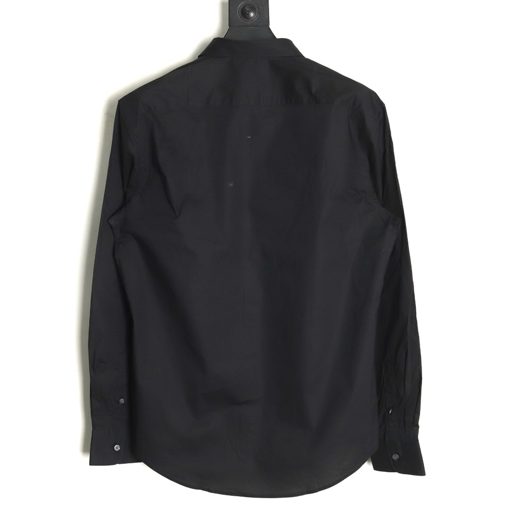 Prada Embroidered Lettering Poplin Long Sleeve Shirt TSK1