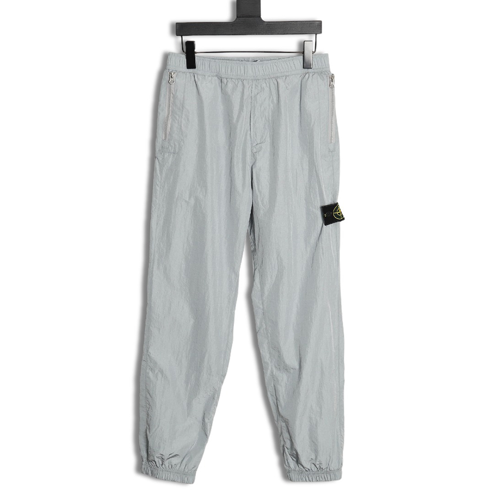 Stone Island Solid Metallic Nylon Stretch Pants