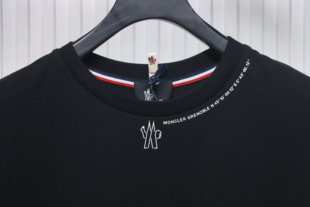 Moncler Neck Lettering Logo Printed Short Sleeves