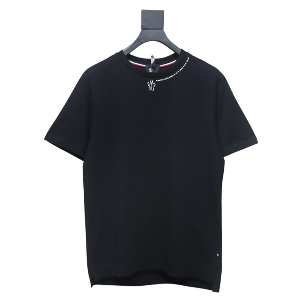 Moncler Neck Lettering Logo Printed Short Sleeves