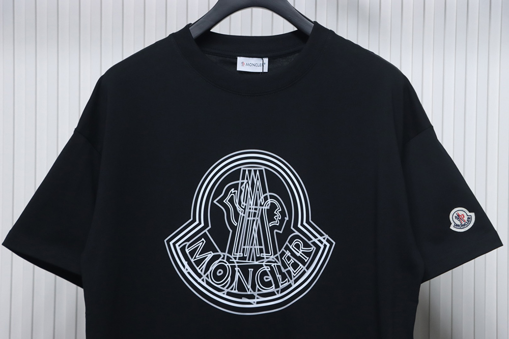 Moncler overlapping logo print short sleeves