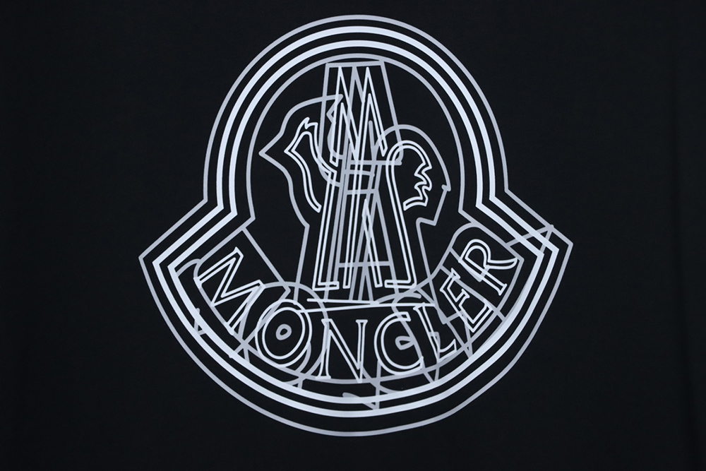 Moncler overlapping logo print short sleeves