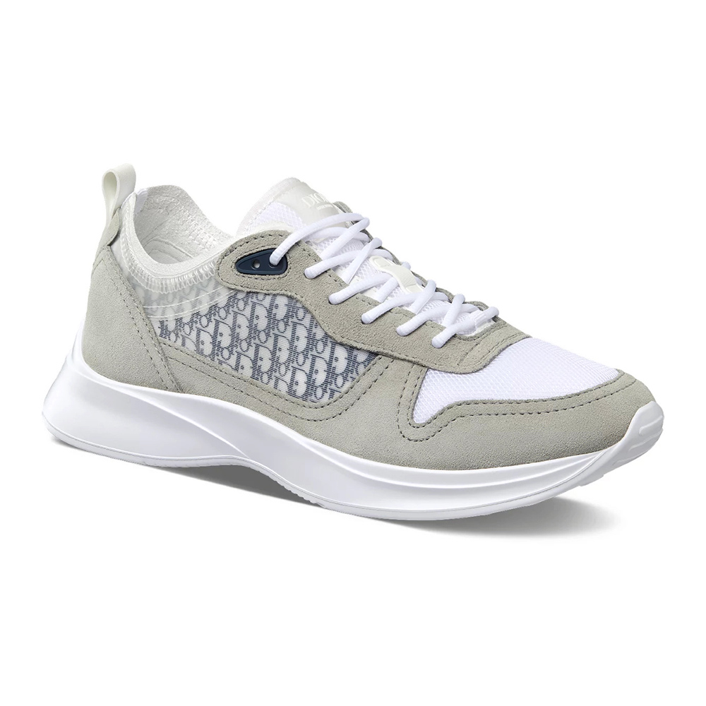Dior B25 Runner Sneaker Gray and White