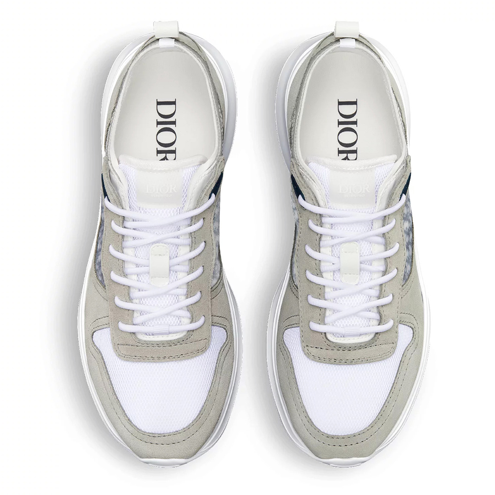 Dior B25 Runner Sneaker Gray and White