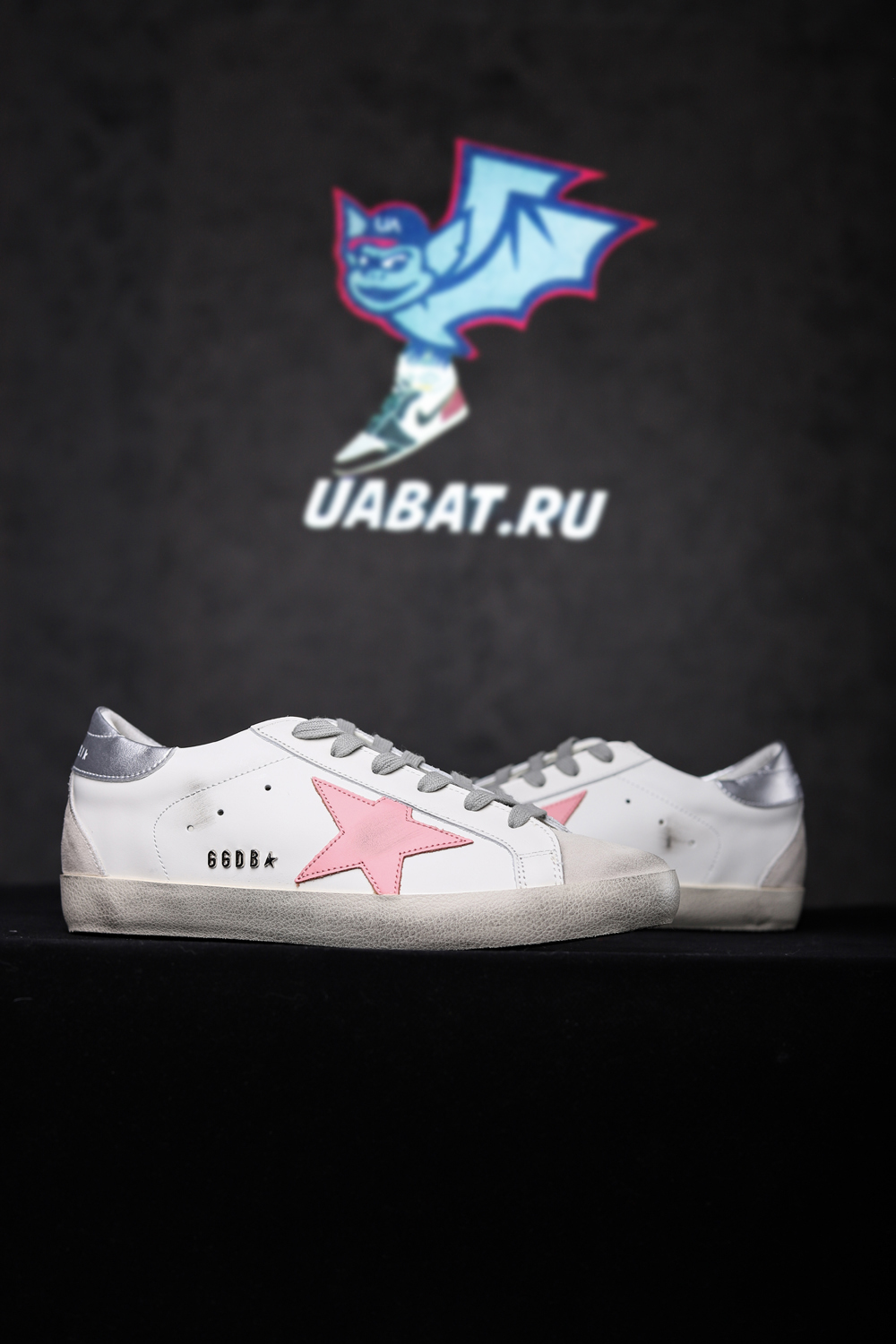 Golden Goose White & Pink Super-Star Sneakers