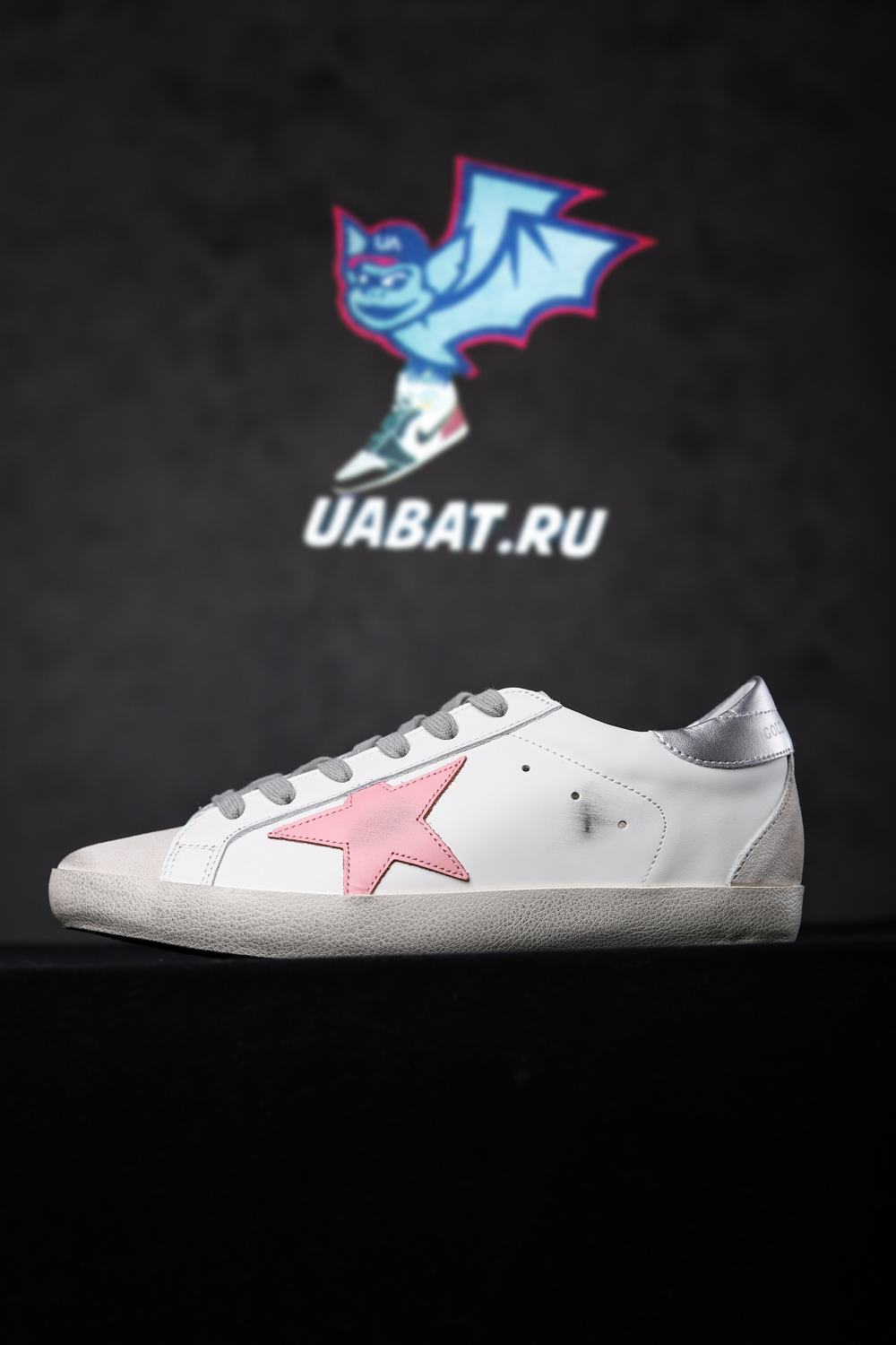 Golden Goose White & Pink Super-Star Sneakers