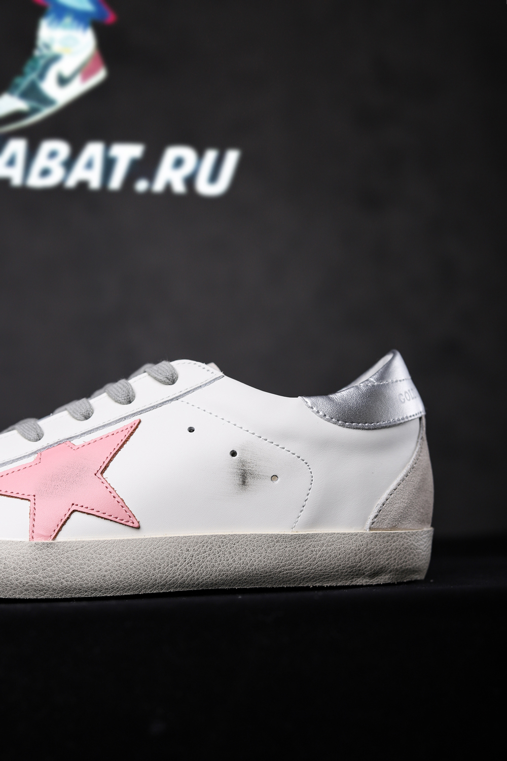Golden Goose White & Pink Super-Star Sneakers