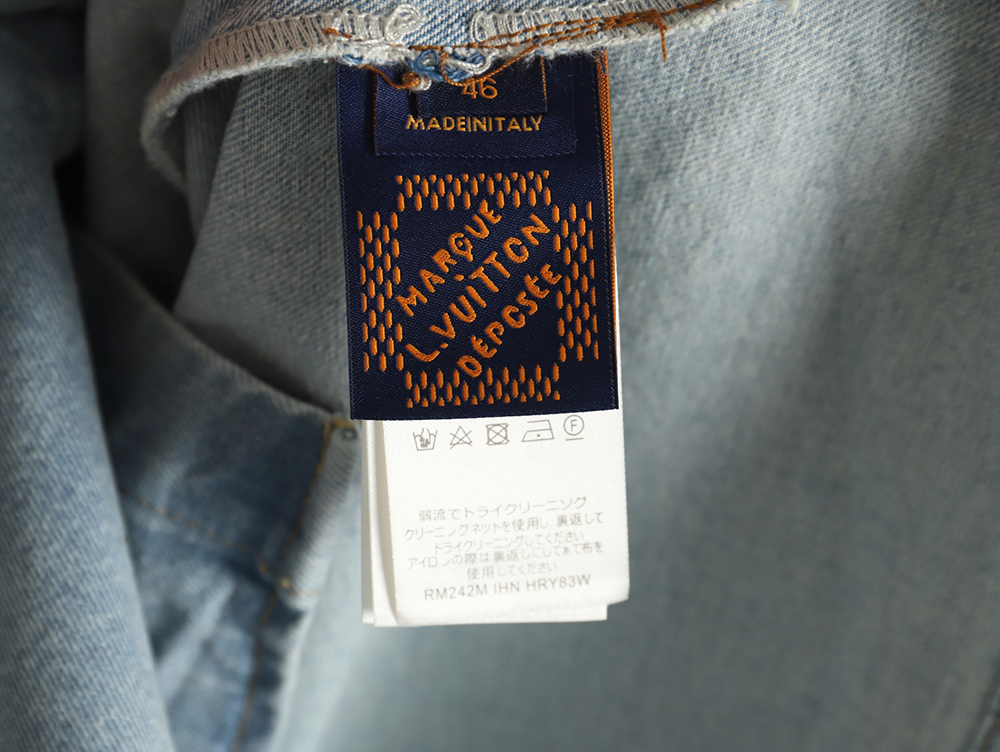 Louis Vuitton Embroidered Pocket Denim Short Sleeve Shirt Jacket