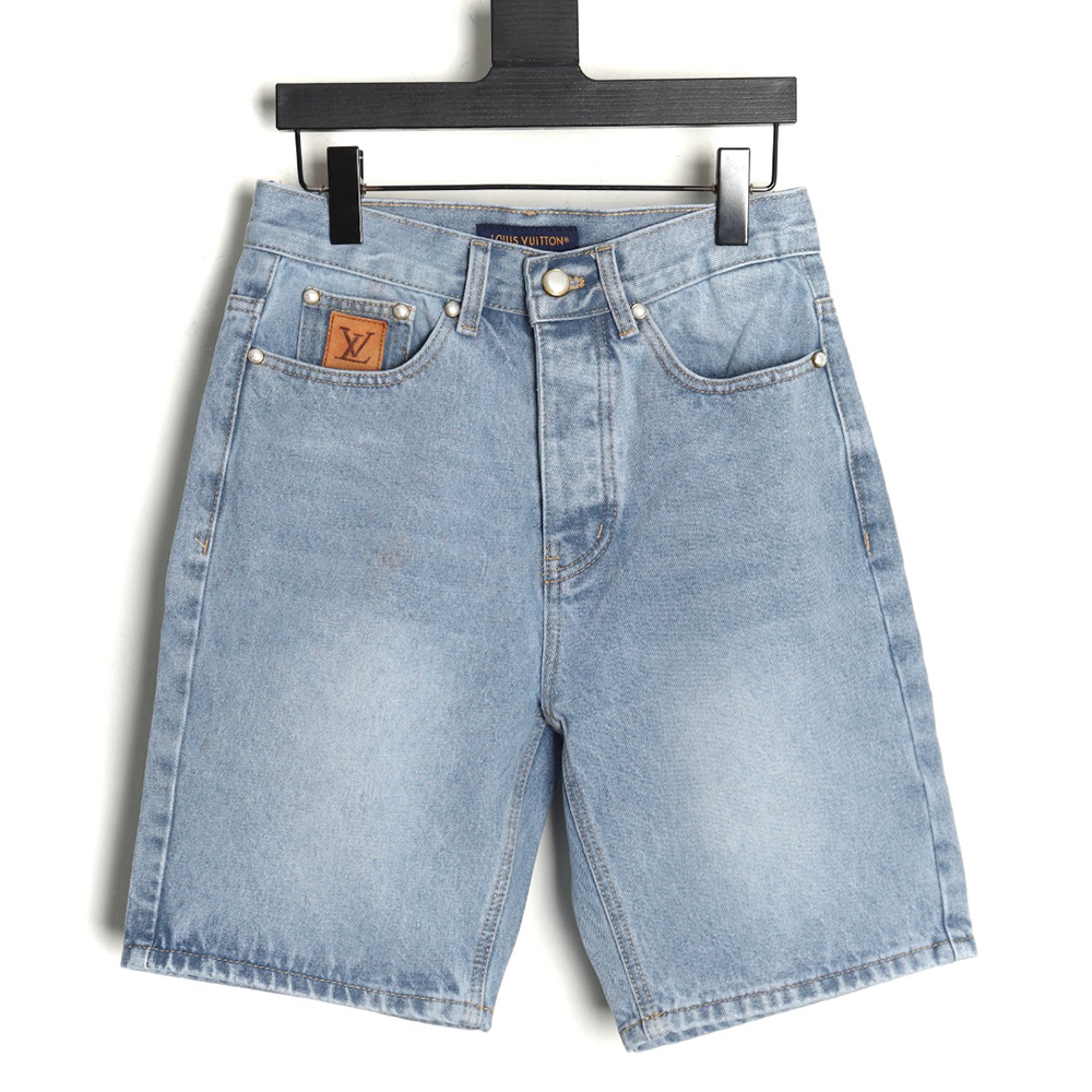 Louis Vuitton Embroidered Pocket Denim Shorts