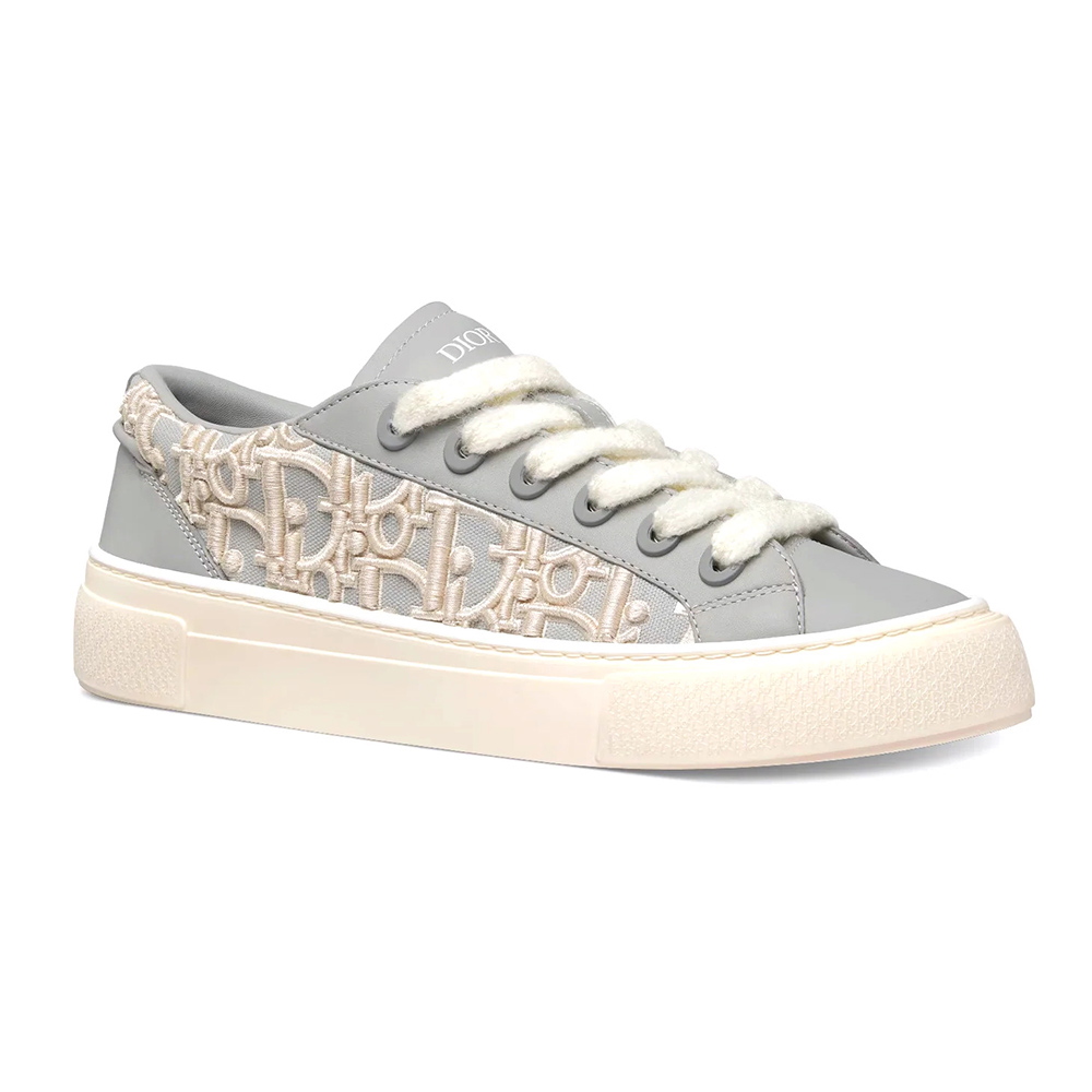 Dior B33 Oblique Raised Embroidery Sneaker Gray