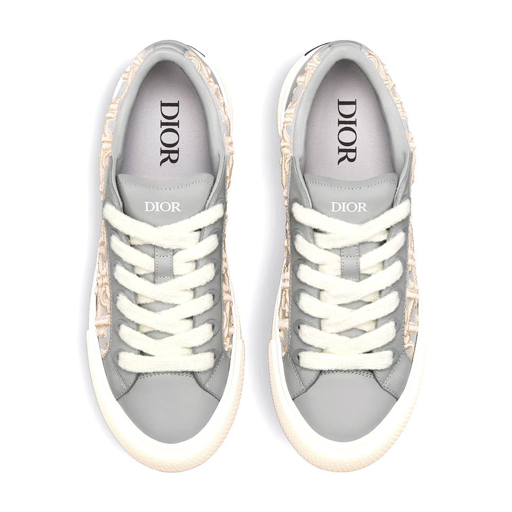 Dior B33 Oblique Raised Embroidery Sneaker Gray