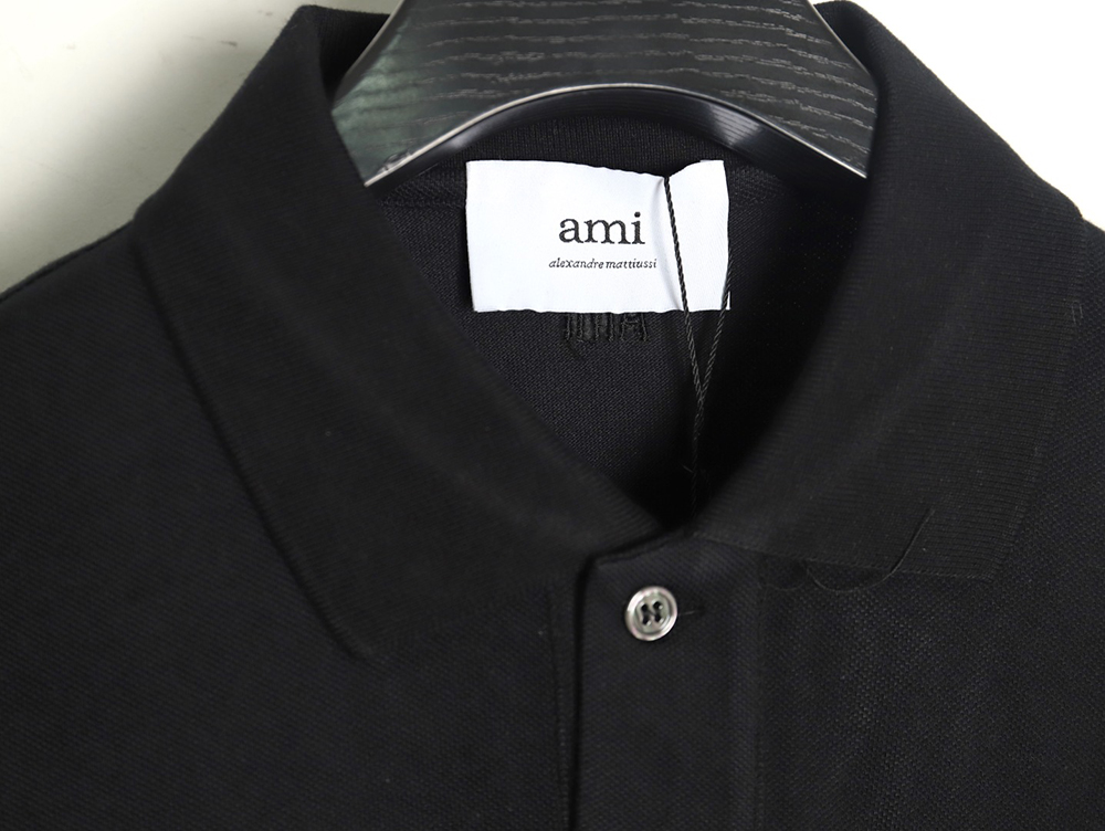 Ami Paris love embroidered Polo short sleeves TSK2