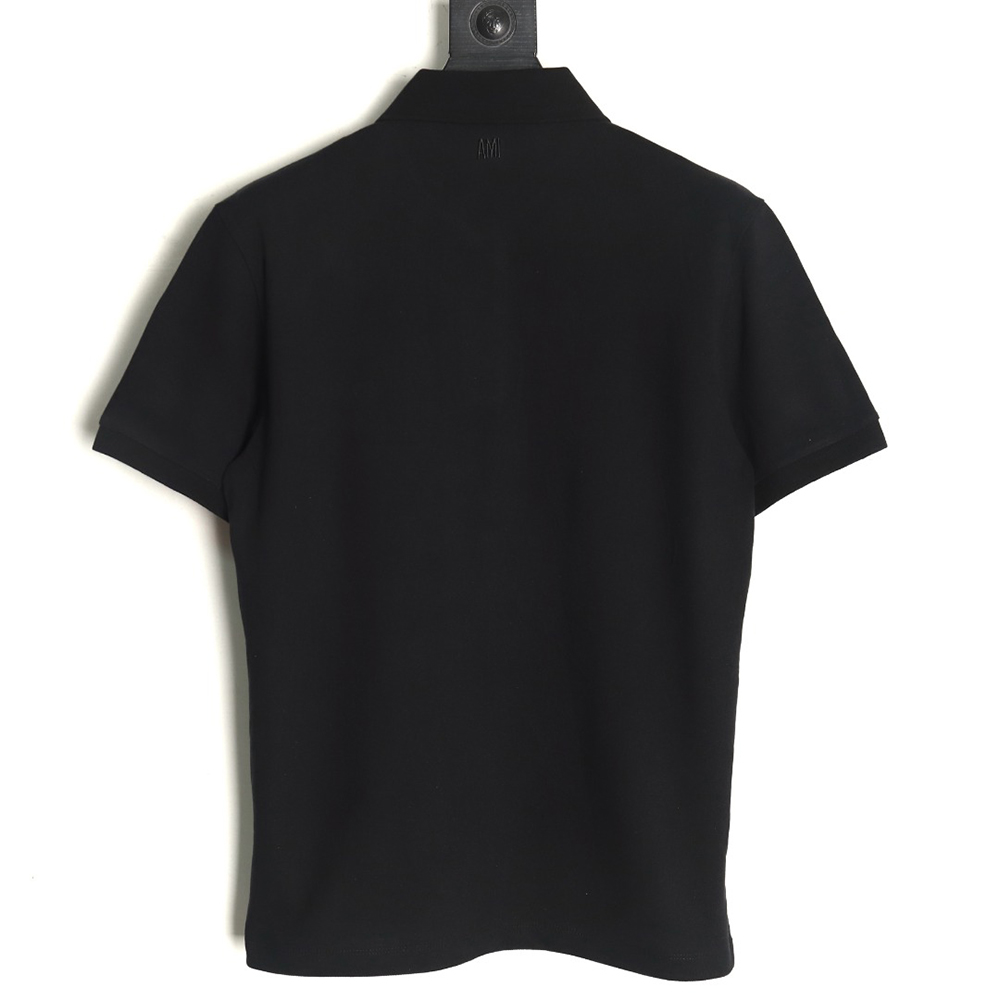 Ami Paris love embroidered Polo short sleeves TSK2