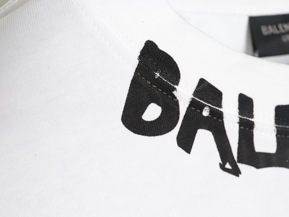 Balenciaga Neck Lettering Short Sleeve T-Shirt