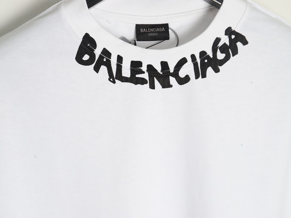 Balenciaga Neck Lettering Short Sleeve T-Shirt