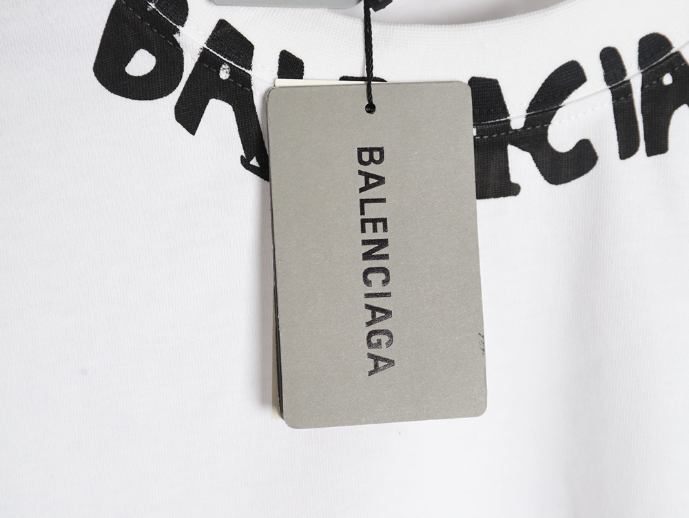 Balenciaga Neck Lettering Short Sleeve T-Shirt