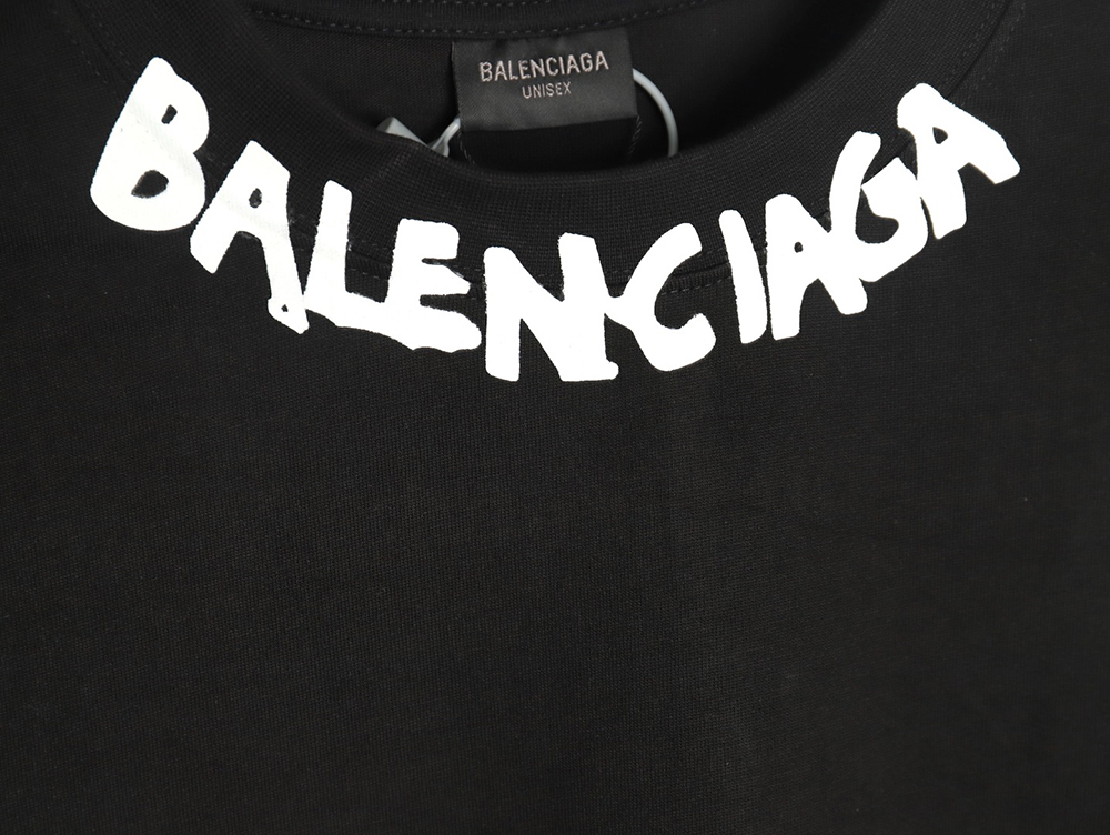 Balenciaga Neck Lettering Short Sleeve T-Shirt TSK1