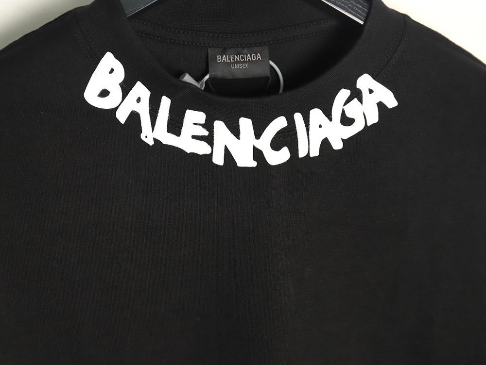 Balenciaga Neck Lettering Short Sleeve T-Shirt TSK1