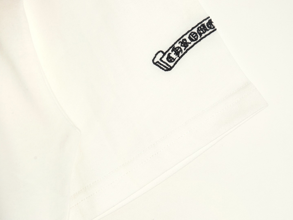 Chrome Hearts leather label short-sleeved T-shirt