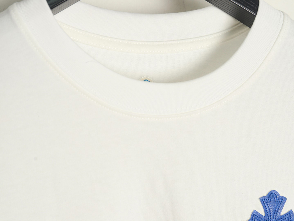 Chrome Hearts leather label short-sleeved T-shirt