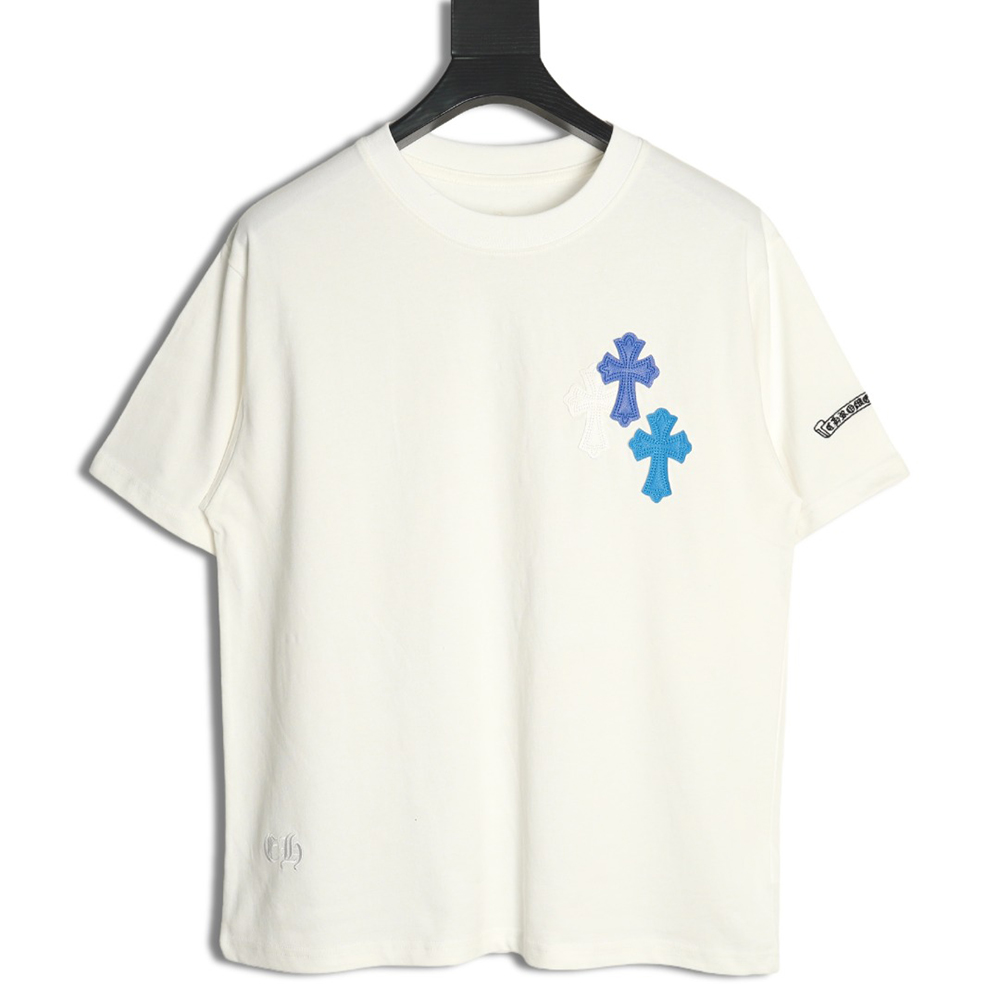 Chrome Hearts leather label short-sleeved T-shirt