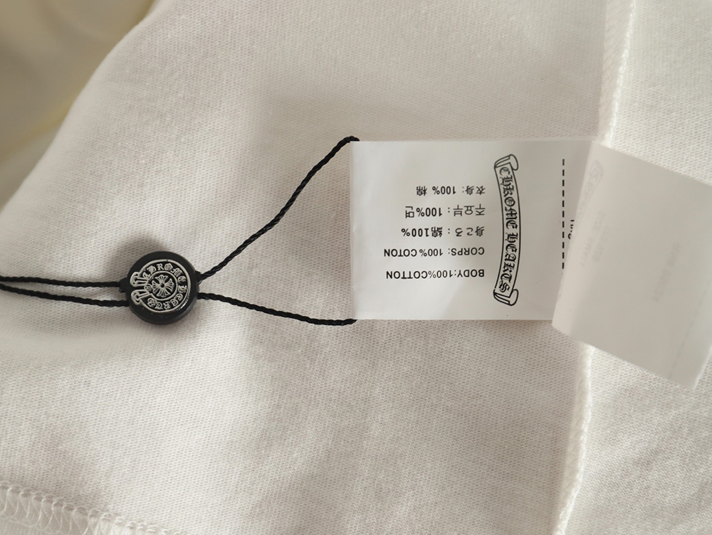 Chrome Hearts leather label short-sleeved T-shirt