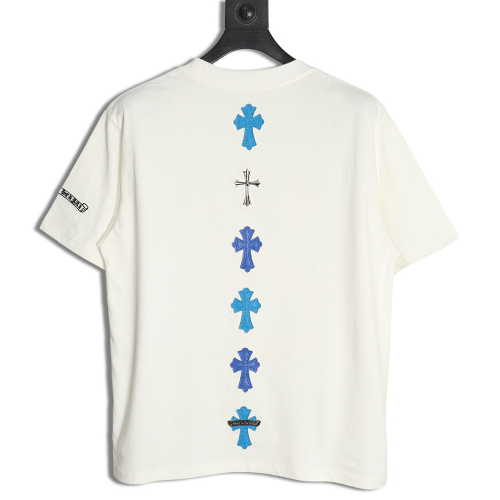 Chrome Hearts leather label short-sleeved T-shirt