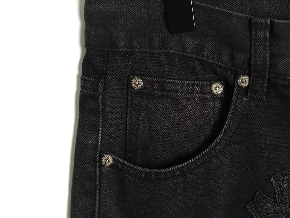 Chrome hearts classic leather cross denim trousers