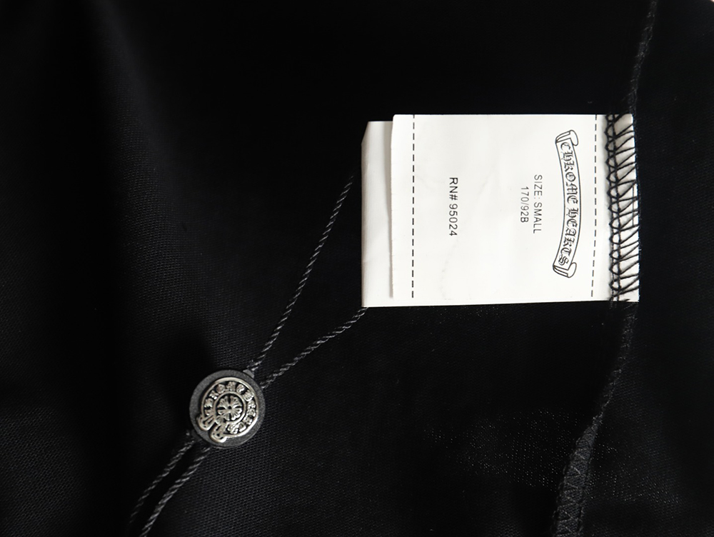 Chrome Hearts leather label short-sleeved T-shirt
