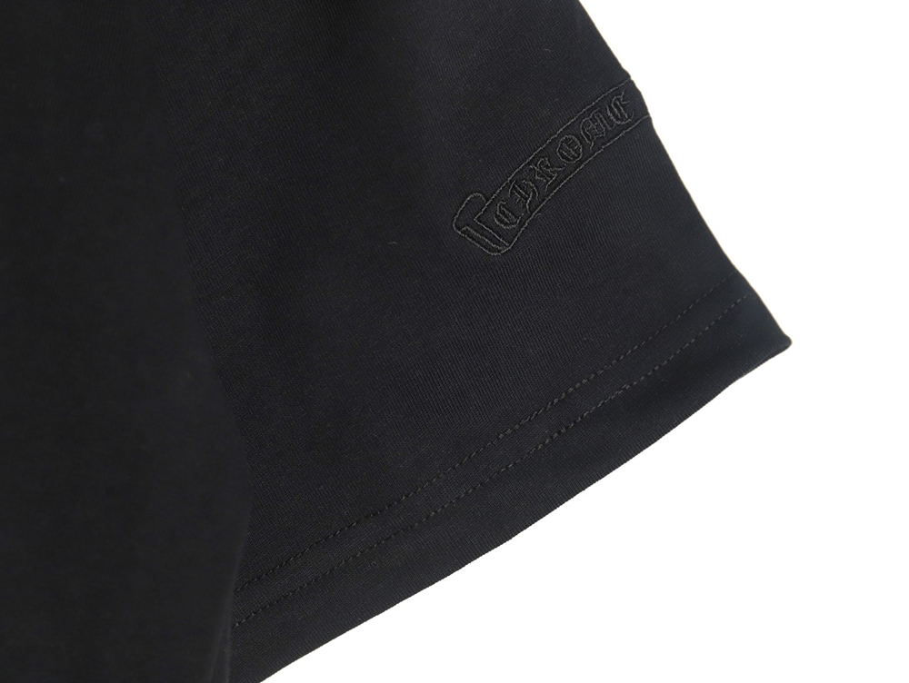Chrome Hearts leather label short-sleeved T-shirt