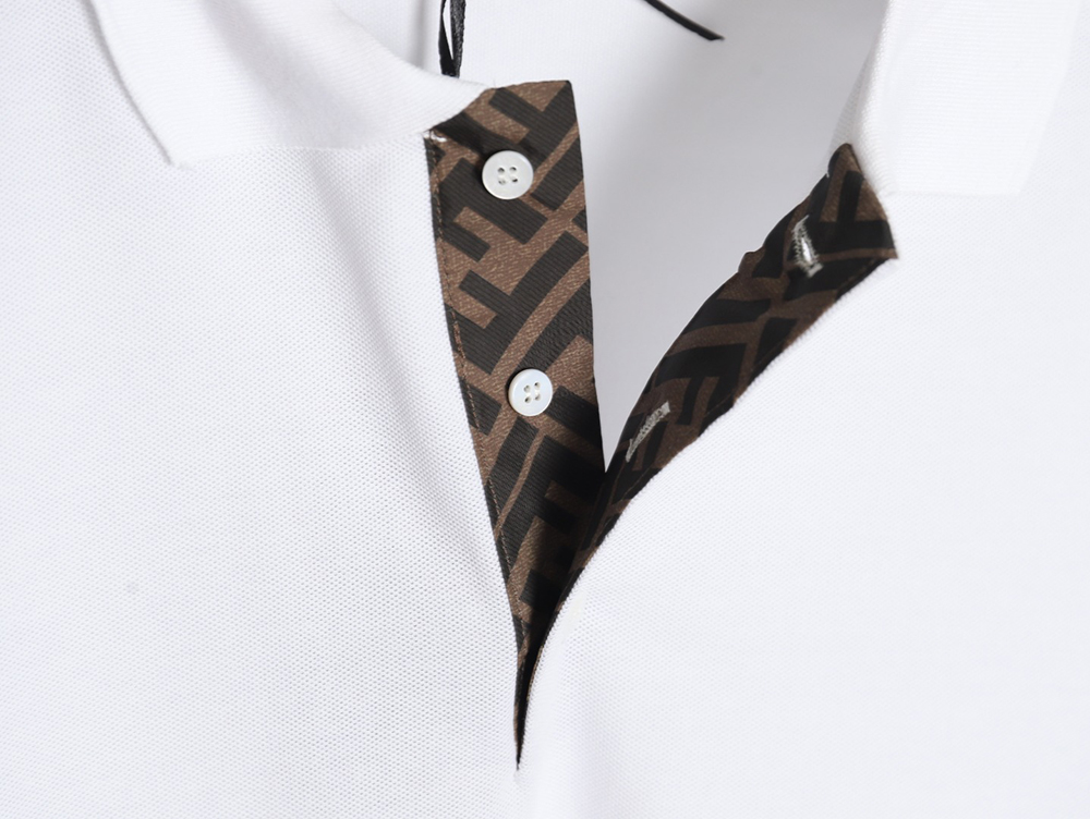 Fendi FF placket short-sleeved polo shirt