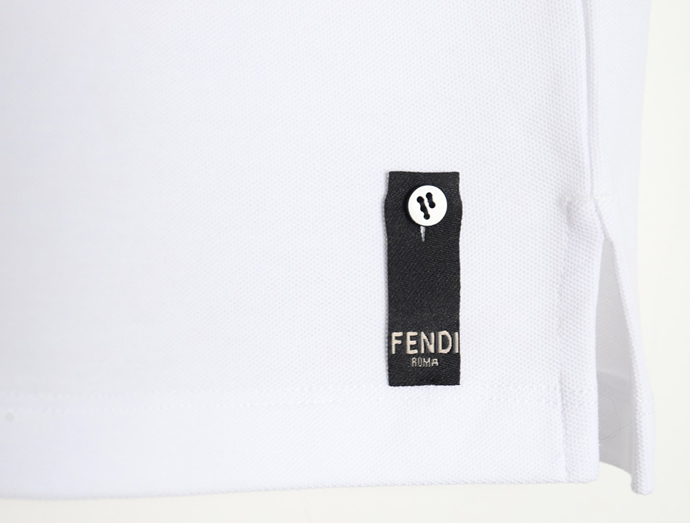Fendi FF placket short-sleeved polo shirt
