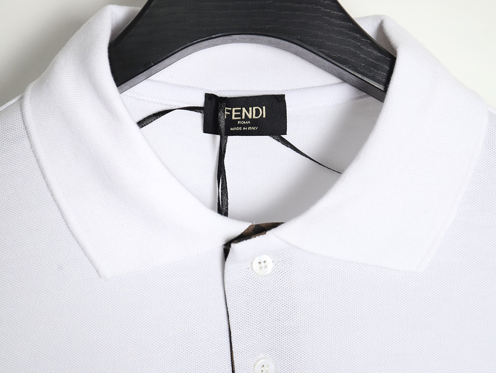 Fendi FF placket short-sleeved polo shirt