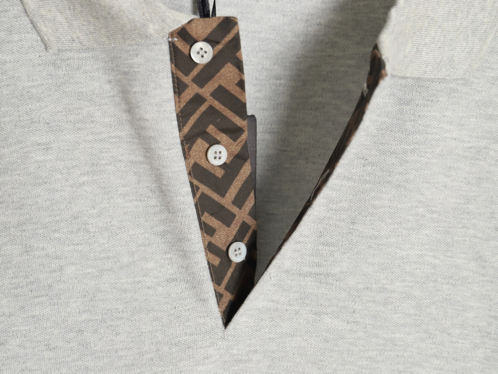 Fendi FF placket short-sleeved polo shirt TSK1