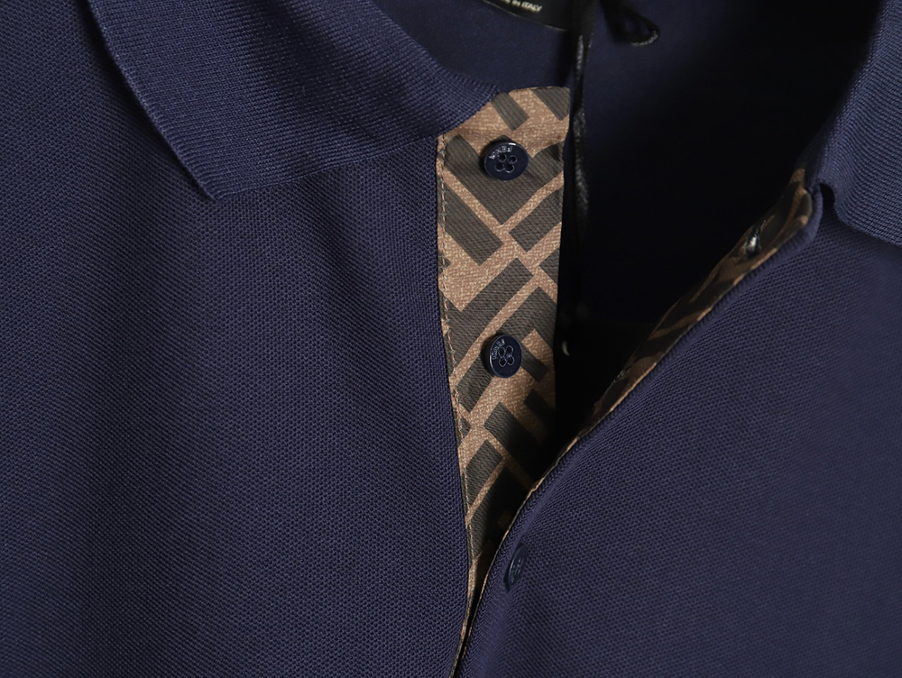 Fendi FF placket short-sleeved polo shirt TSK2