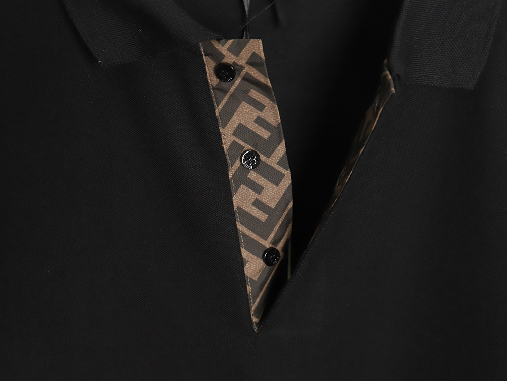 Fendi FF placket short-sleeved polo shirt TSK3