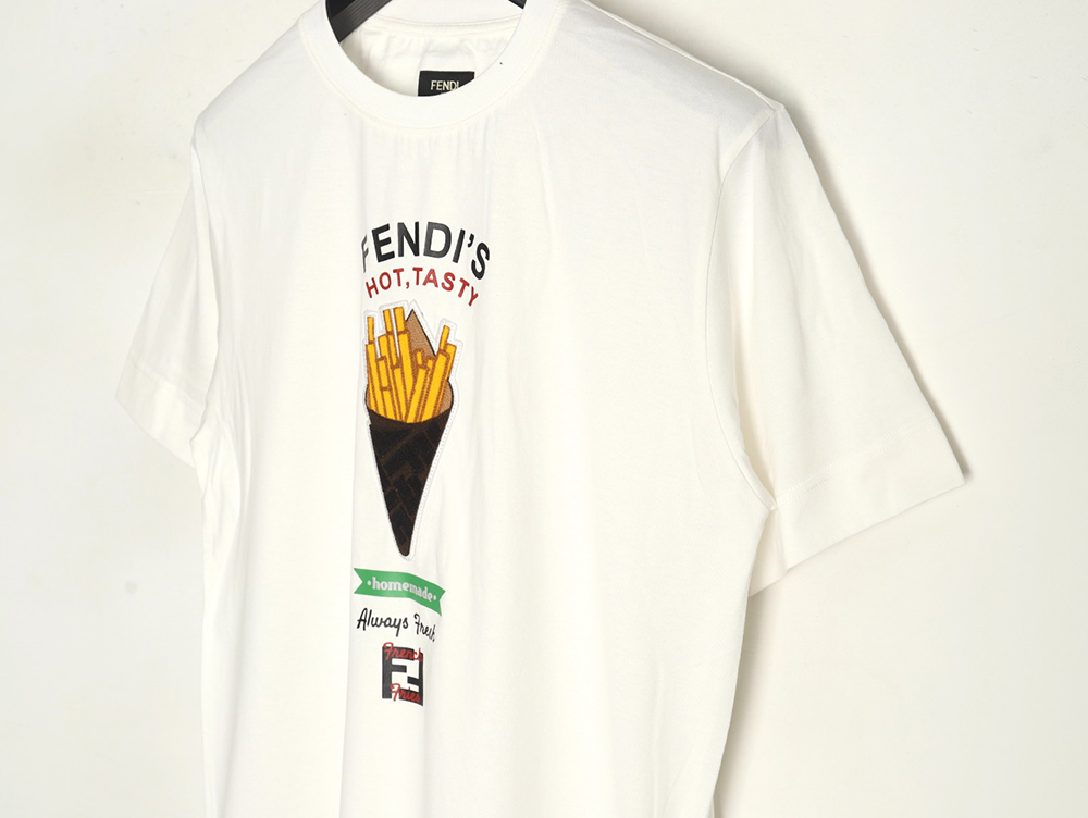 Fendi French fries embroidered short sleeves