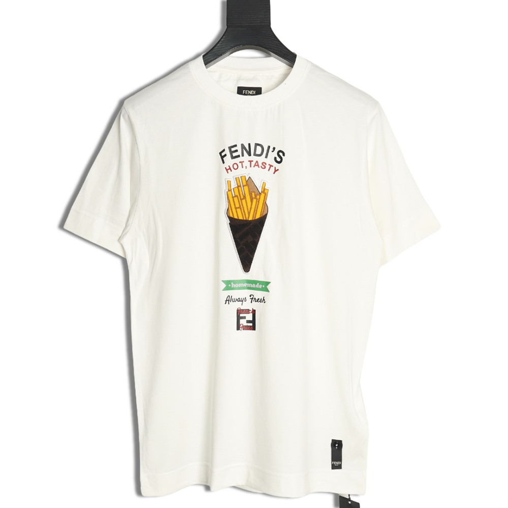 Fendi French fries embroidered short sleeves