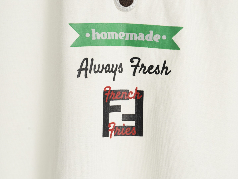 Fendi French fries embroidered short sleeves