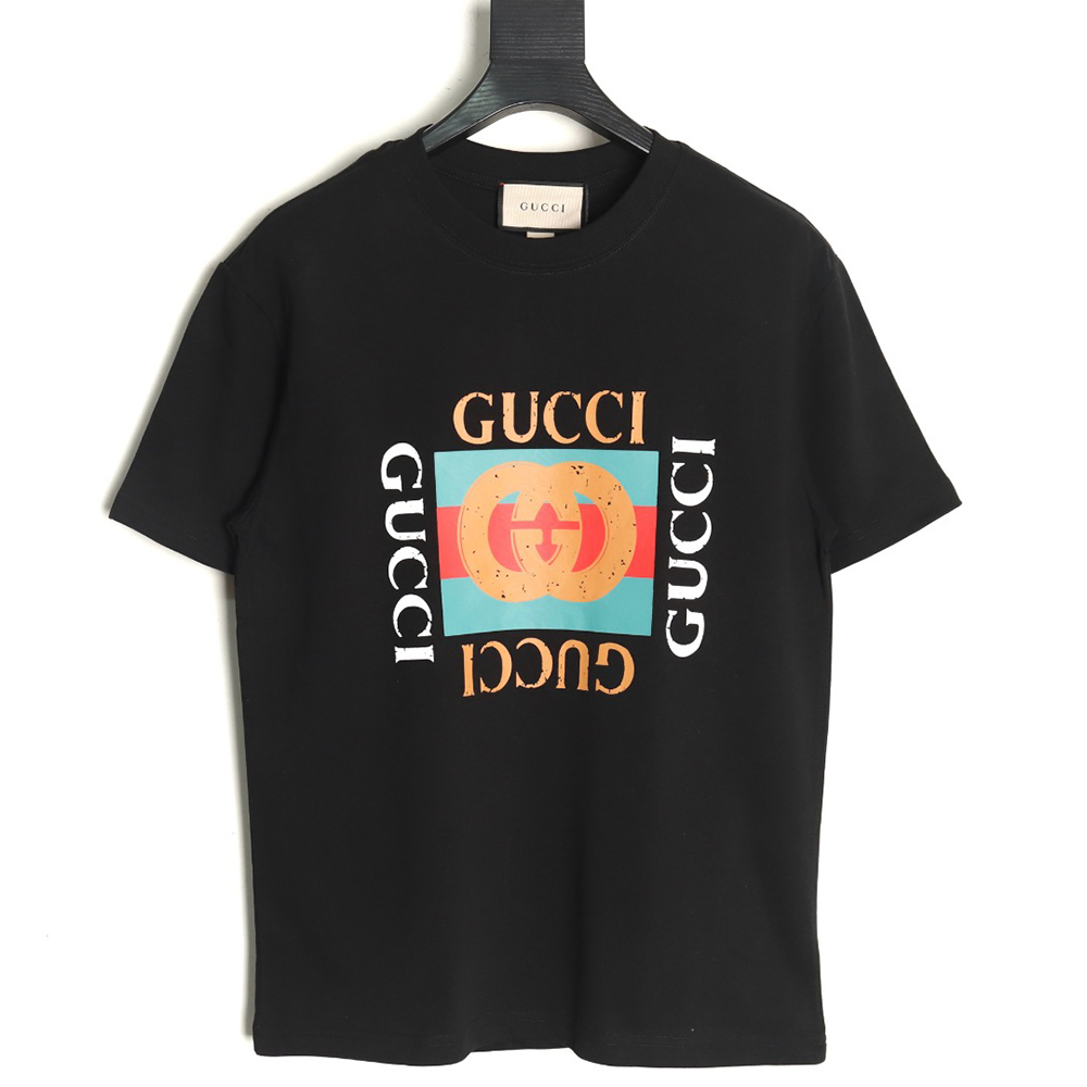 Gucci classic square logo print short sleeves TSK1