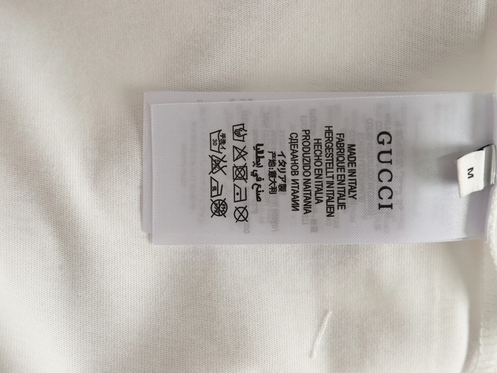 Gucci gradient slogan double G print short sleeves
