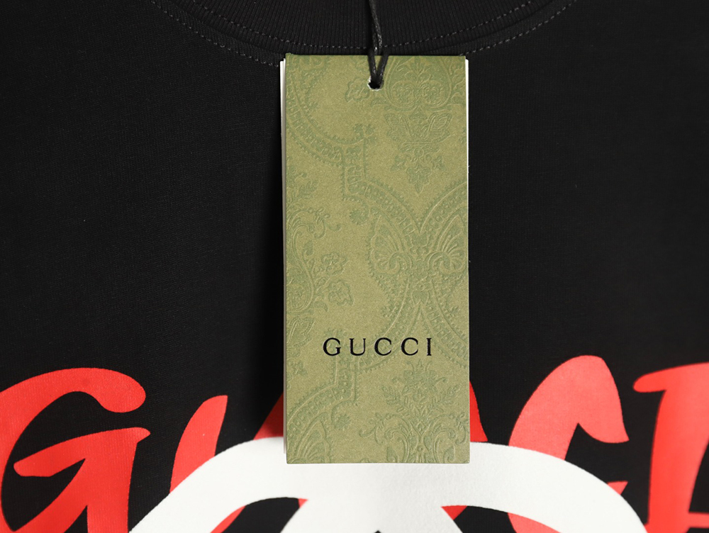 Gucci gradient slogan double G print short sleeves TSK1