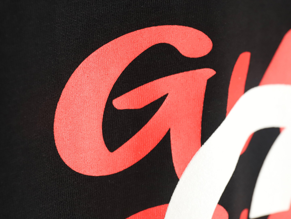 Gucci gradient slogan double G print short sleeves TSK1