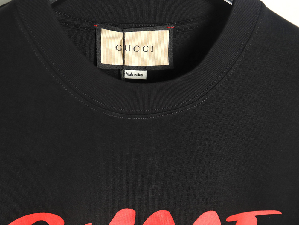 Gucci gradient slogan double G print short sleeves TSK1